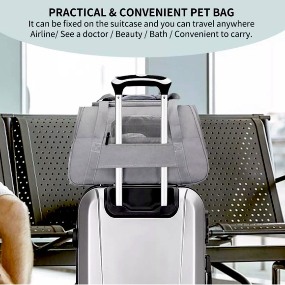 Pet Dog/Cat Carrier Bag Soft Sided Comfort Travel Tote Case Airline Approved US - Picture 4 of 9